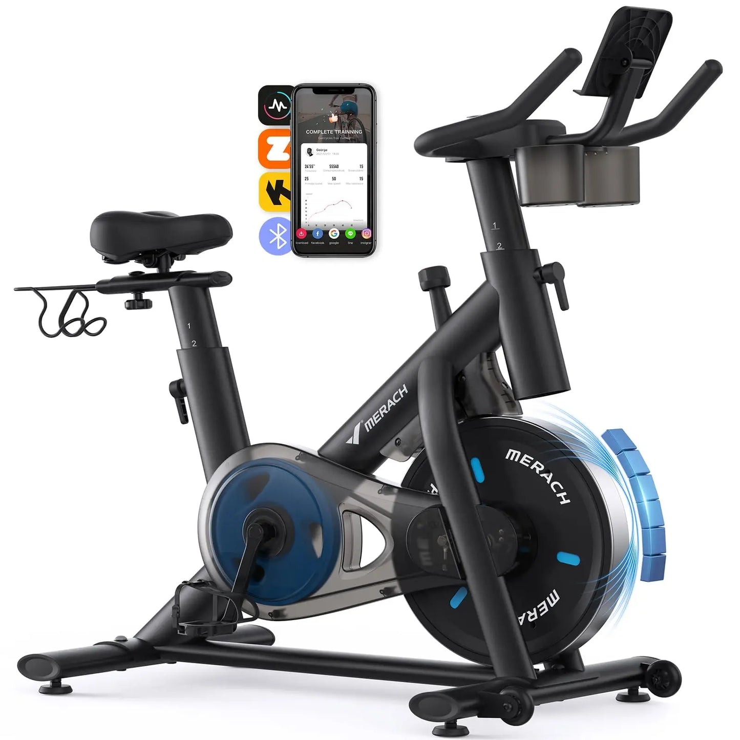 MERACH Magnetic Indoor Cycling Bike With App And Low Noise