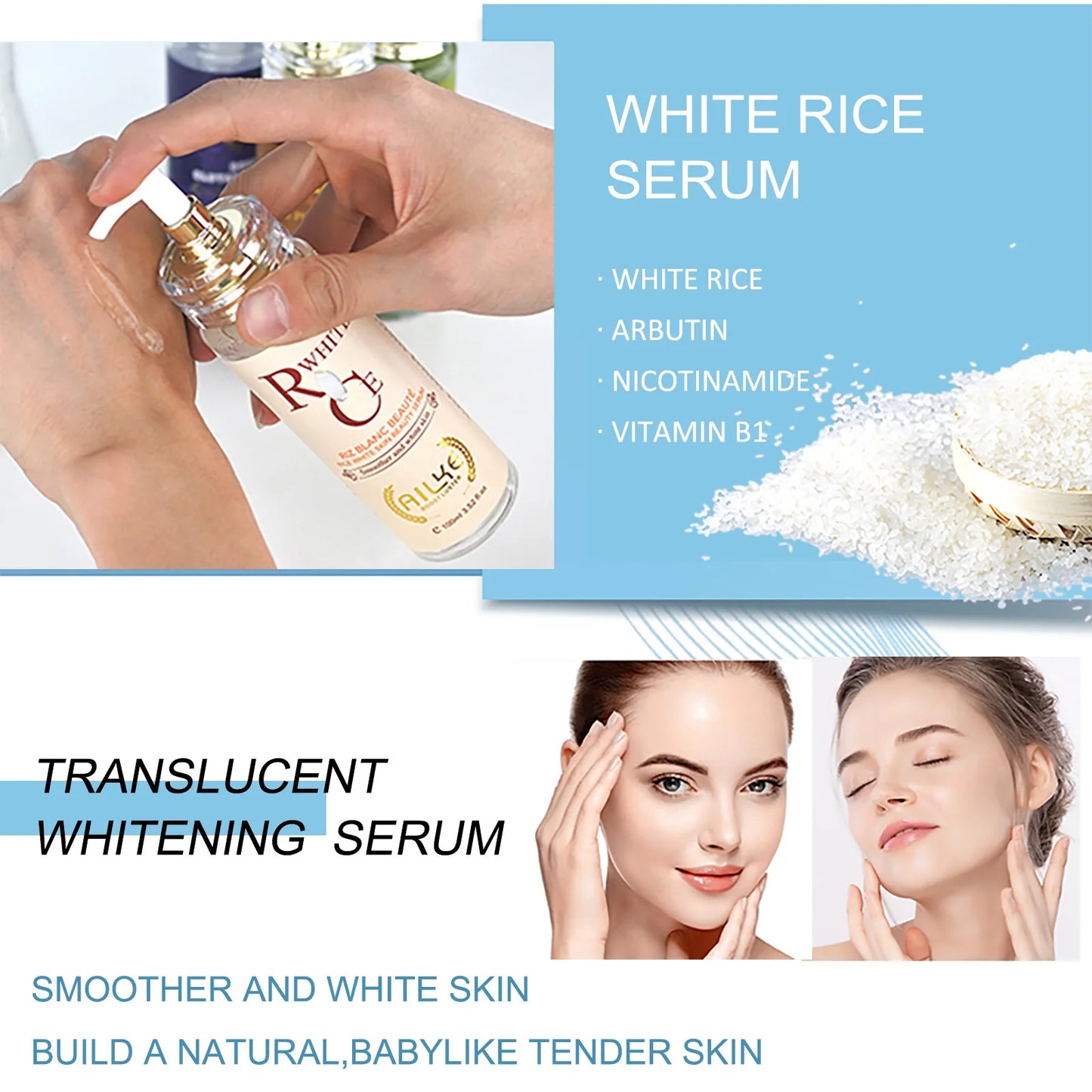 AILKE Skin Glowing Serum For Even Tone With Glutathione