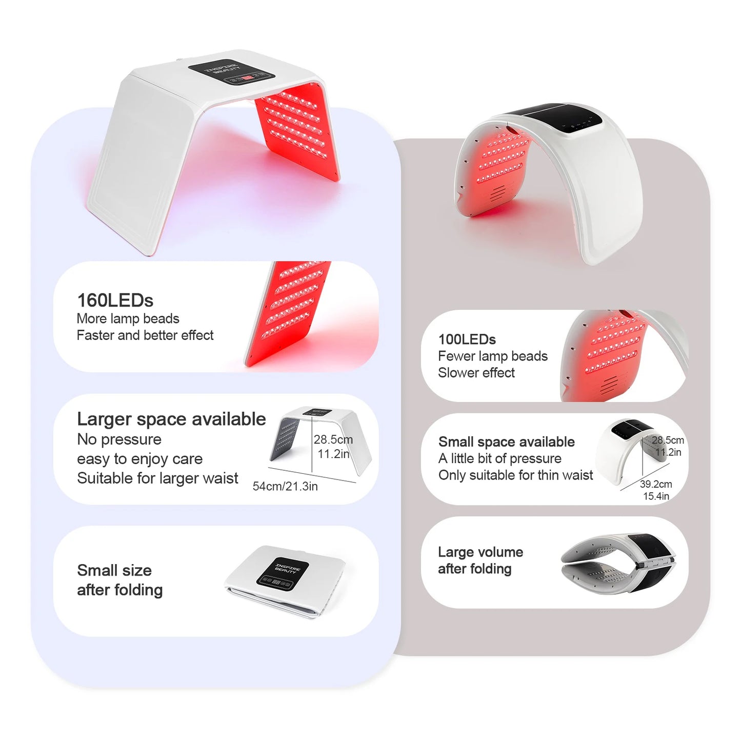 Foreverlily Foldable LED Photon Skin Rejuvenation Machine