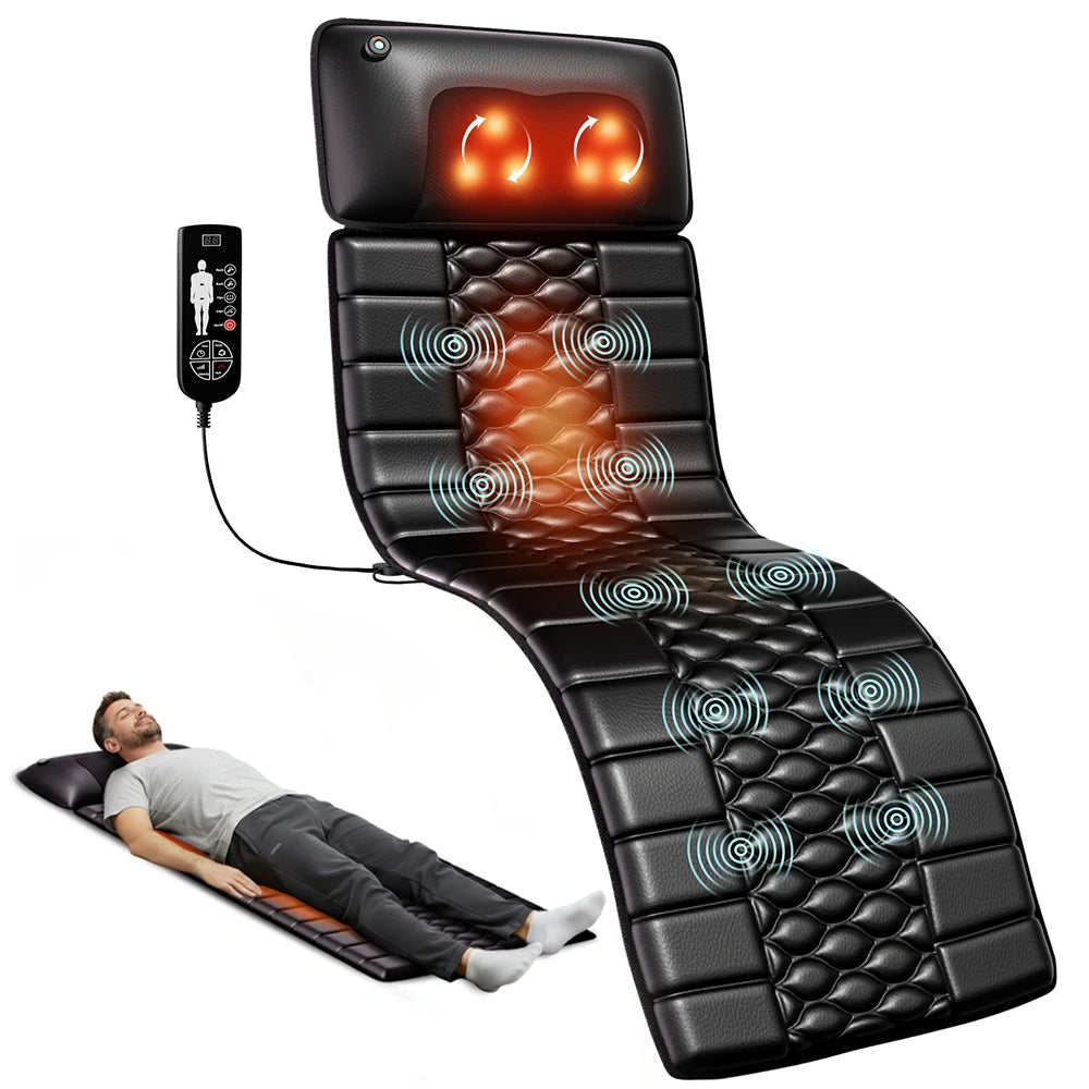HOMEMASSA Shiatsu Full Body Massage Mat With Heat And 10 Motors
