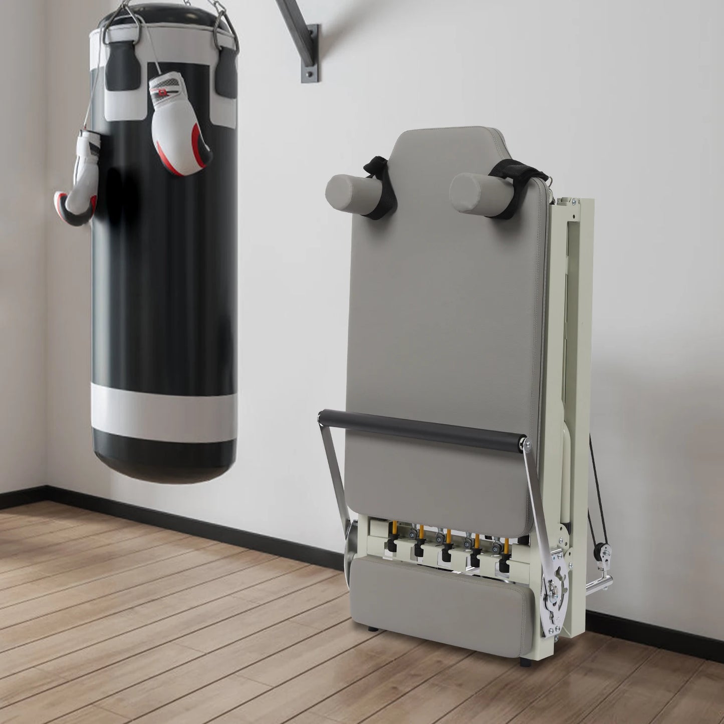 Foldable Pilates Reformer Machine With Multifunctional Fitness Equipment 120kg