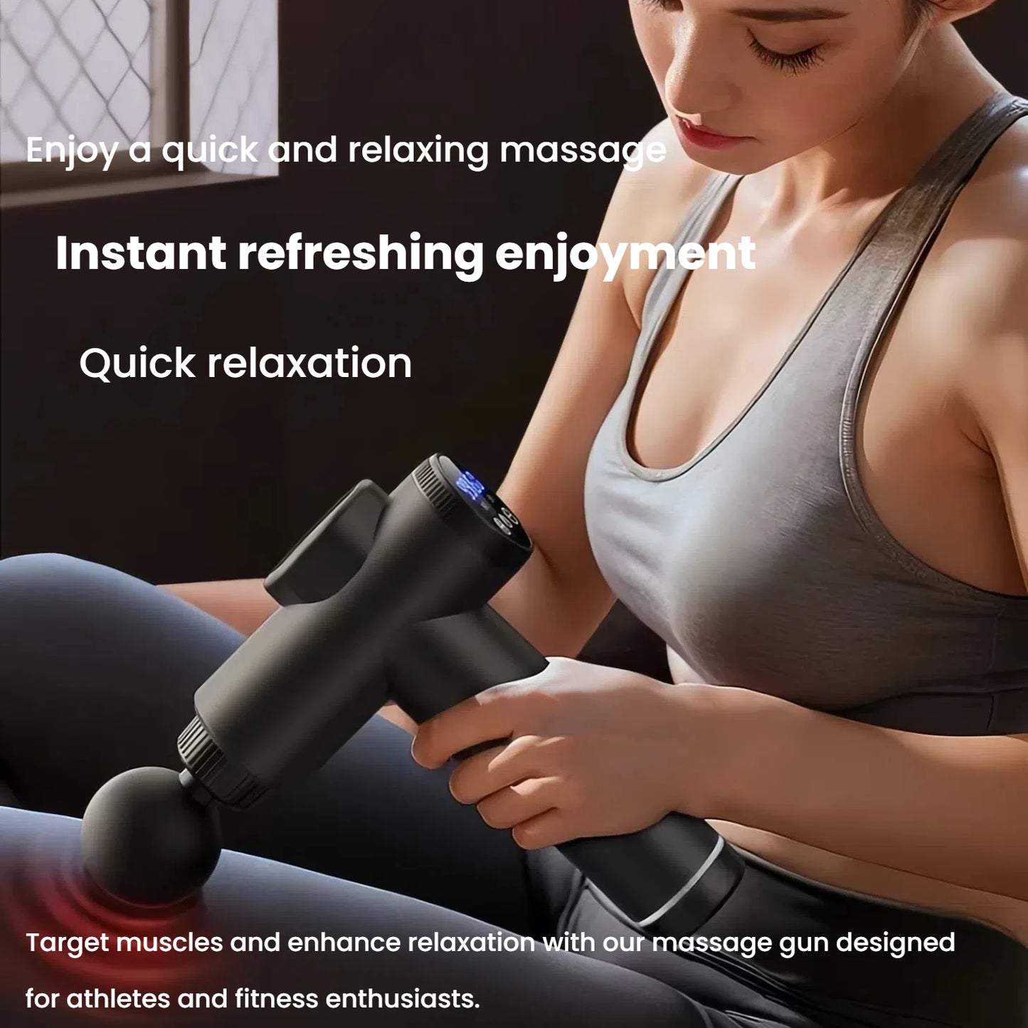 Multi Speed Massage Gun With 8 Attachments Deep Tissue Massager
