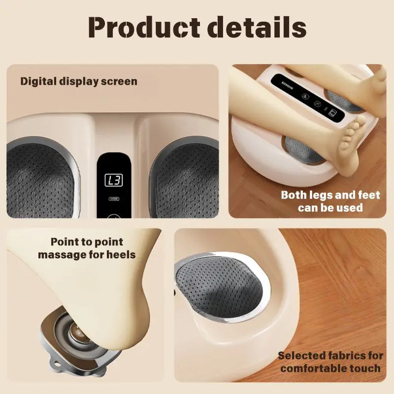Mini Finger Foot Massager With Hot Compress And Deep Kneading