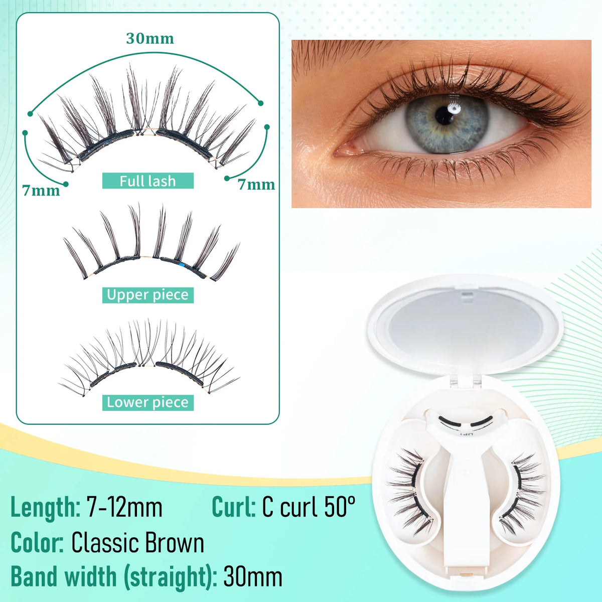 Magnetic Eyelashes With Applicator Fluffy False Lashes Set