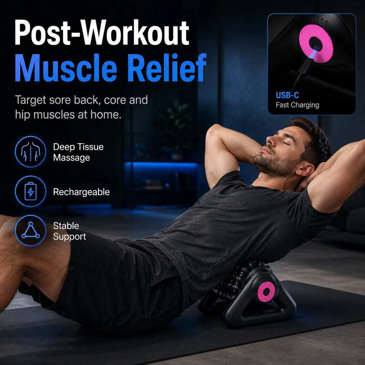 Automatic Electric Massage Roller For Muscle Relaxation And Recovery