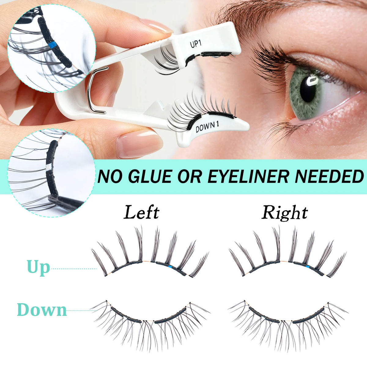 Magnetic Eyelashes With Applicator Fluffy False Lashes Set