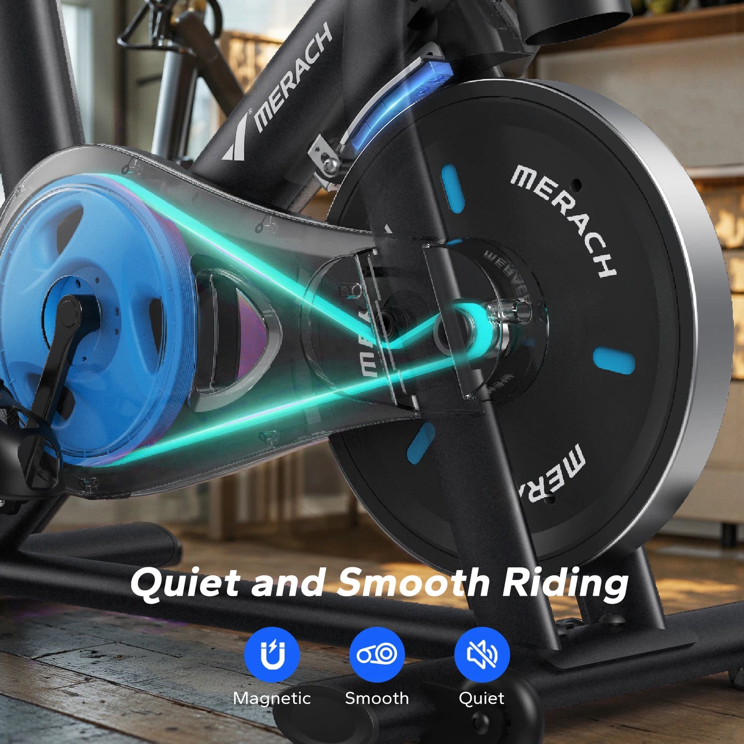 MERACH Magnetic Indoor Cycling Bike With App And Low Noise