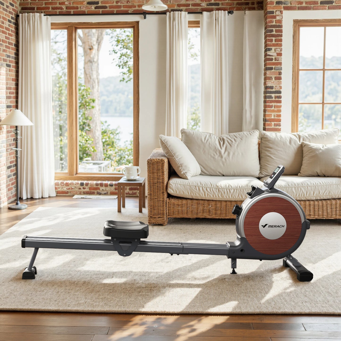 MERACH Magnetic Rowing Machine with 16 Levels Quiet Resistance