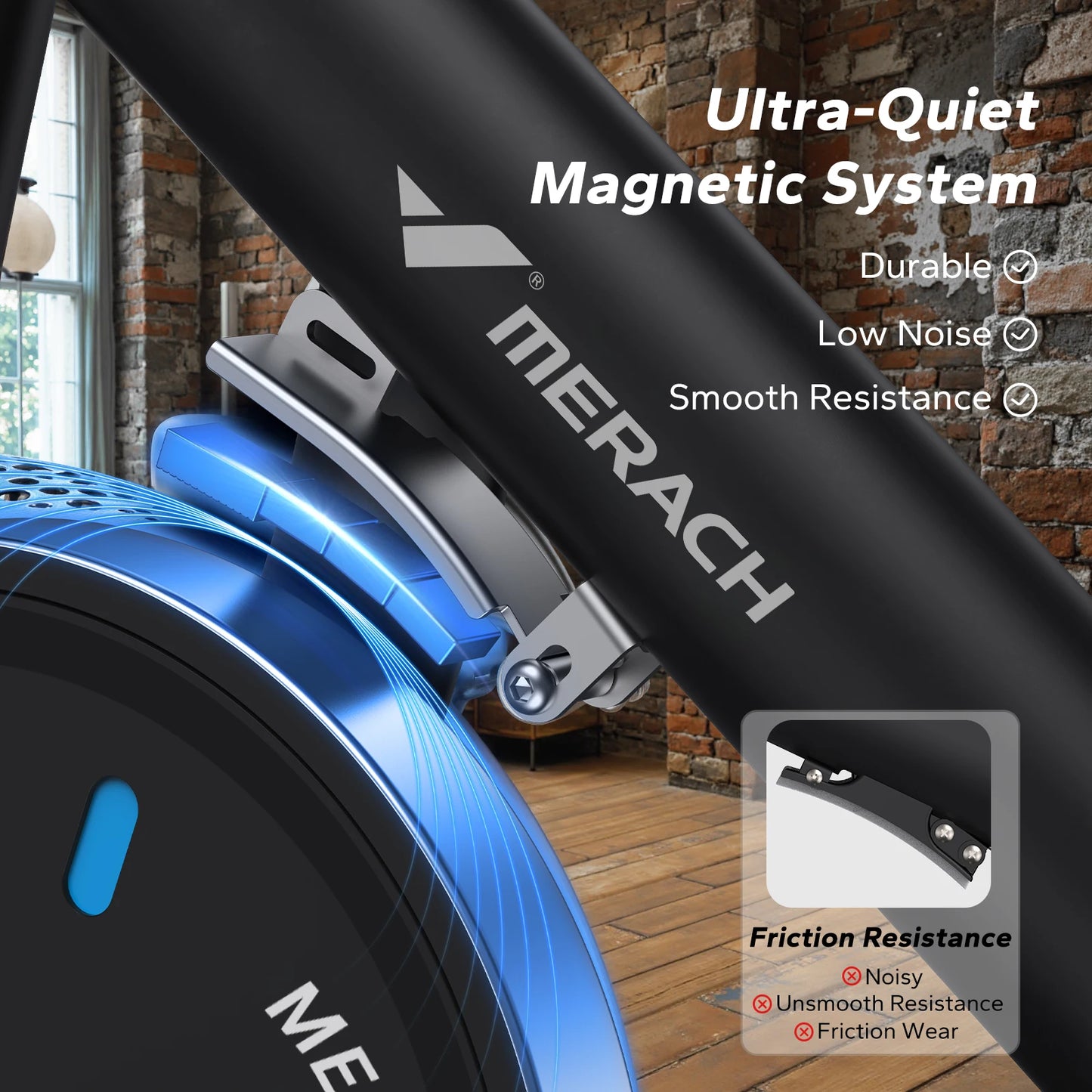 MERACH Magnetic Indoor Cycling Bike With App And Low Noise