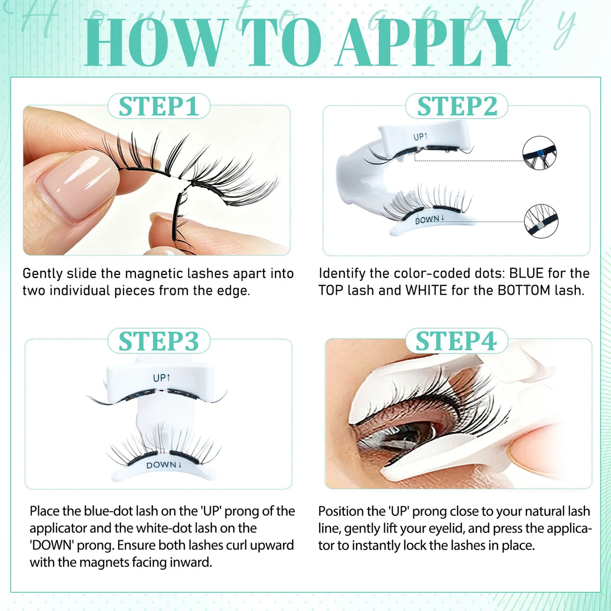 Magnetic Eyelashes With Applicator Fluffy False Lashes Set