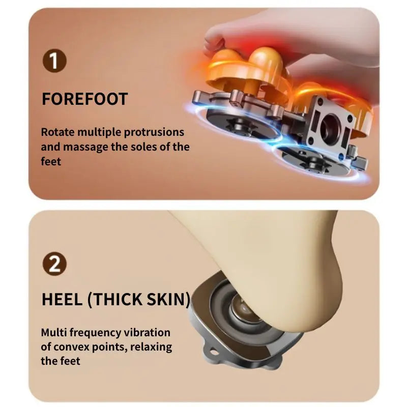 Mini Finger Foot Massager With Hot Compress And Deep Kneading