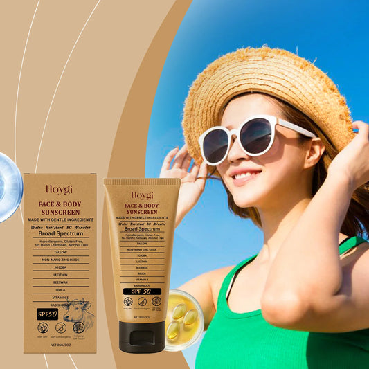 Hoygi SPF50 Beef Tallow Sunscreen Cream for Body and Face