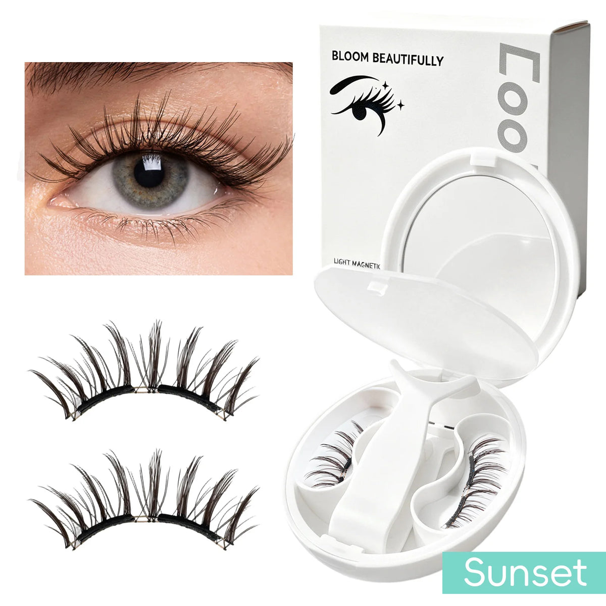 Magnetic Eyelashes With Applicator Fluffy False Lashes Set
