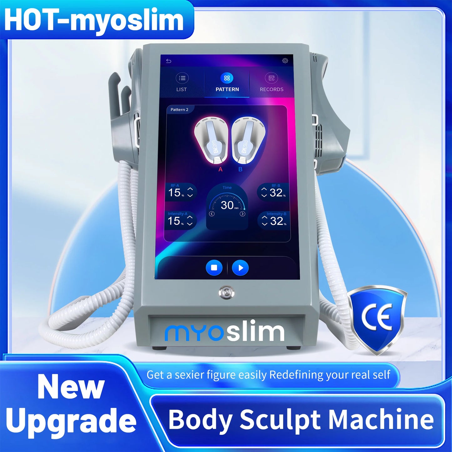 MYOSLIM Professional 6500W EMS Zero RF Body Slimming Machine