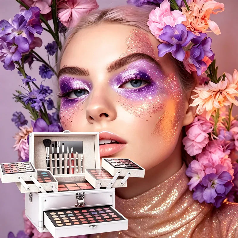 Multi Function Makeup Set With Mirror Lipstick Eyeshadow And Blush