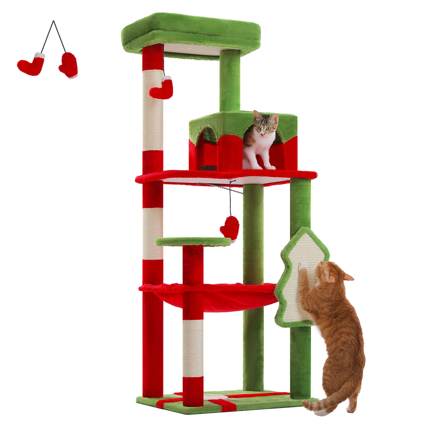 PAWZ Road Cat Tree Indoor 5 Level Tower For Large Cats Cozy Condo Perch