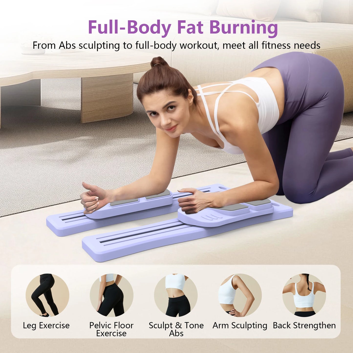 WSUEL Pilates Reformer Set 7 in 1 Home Workout System
