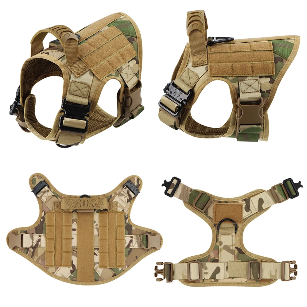 Tactical Dog Harness And Leash Set For Large Outdoor Dogs