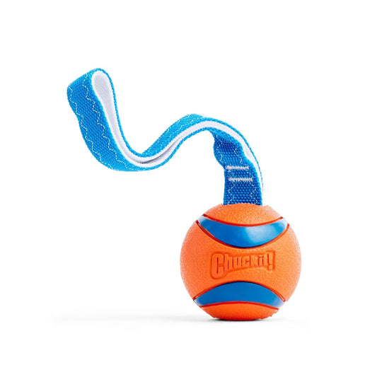 Interactive Dog Tug Toy With Ball And Strap For Aggressive Chewers