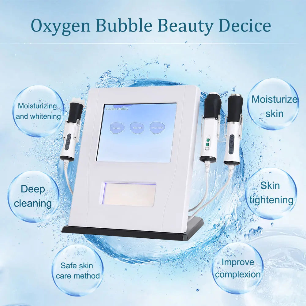 3 in 1 Oxygen Therapy Facial Machine Whitening Co2 Bubble Facial Machine Oxygen Jet Facial Machine