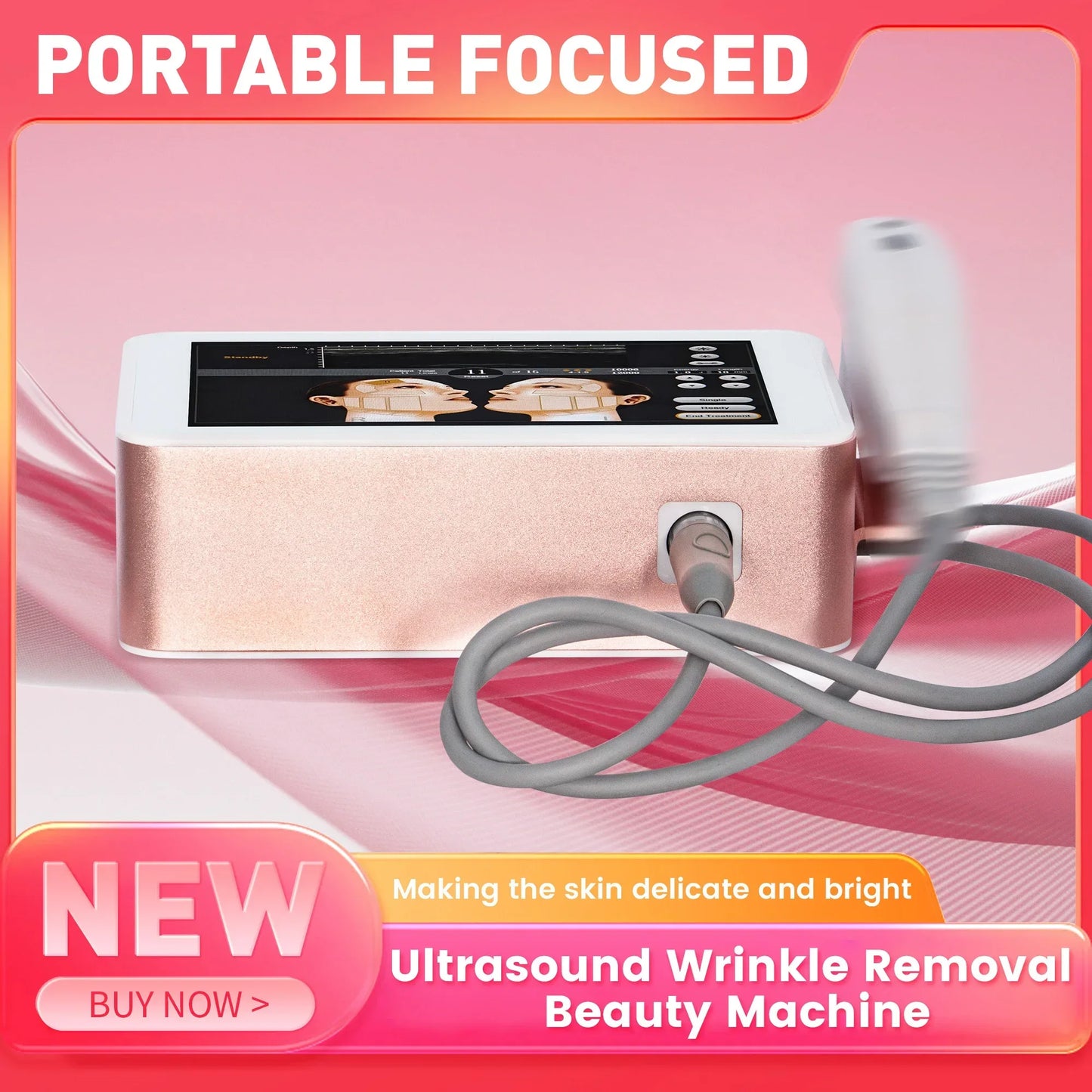 Portable 7D Lifting And Firming Beauty Instrument With Ultrasonic Technology