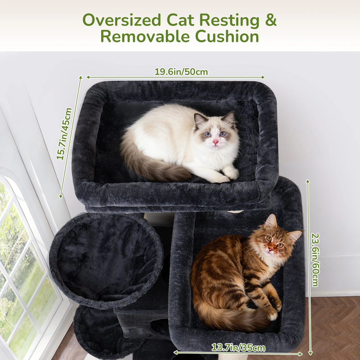 GLOBLAZER Multi-Level Cat Tree With Scratching Posts And Hammocks