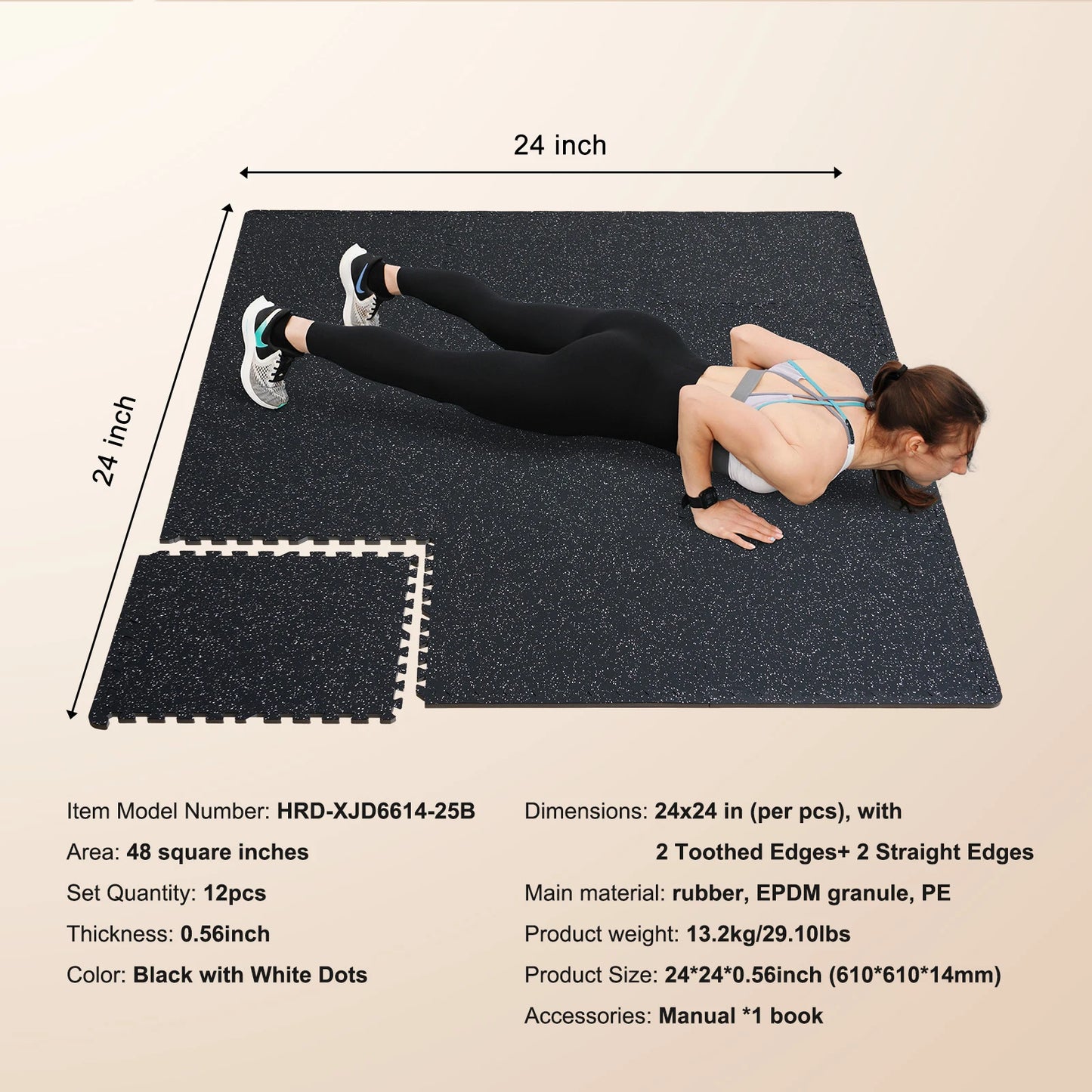 SucceBuy Interlocking Floor Mats EVA Foam For Gym And Home