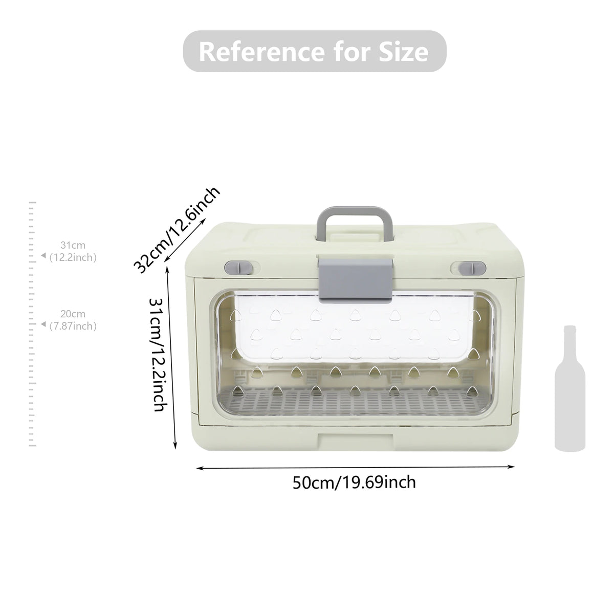 Foldable Hard Shell Pet Carrier Cage With Breathable Ventilation