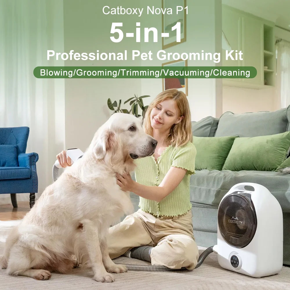Professional Pet Grooming Vacuum Kit With Blow Suction Cleaner