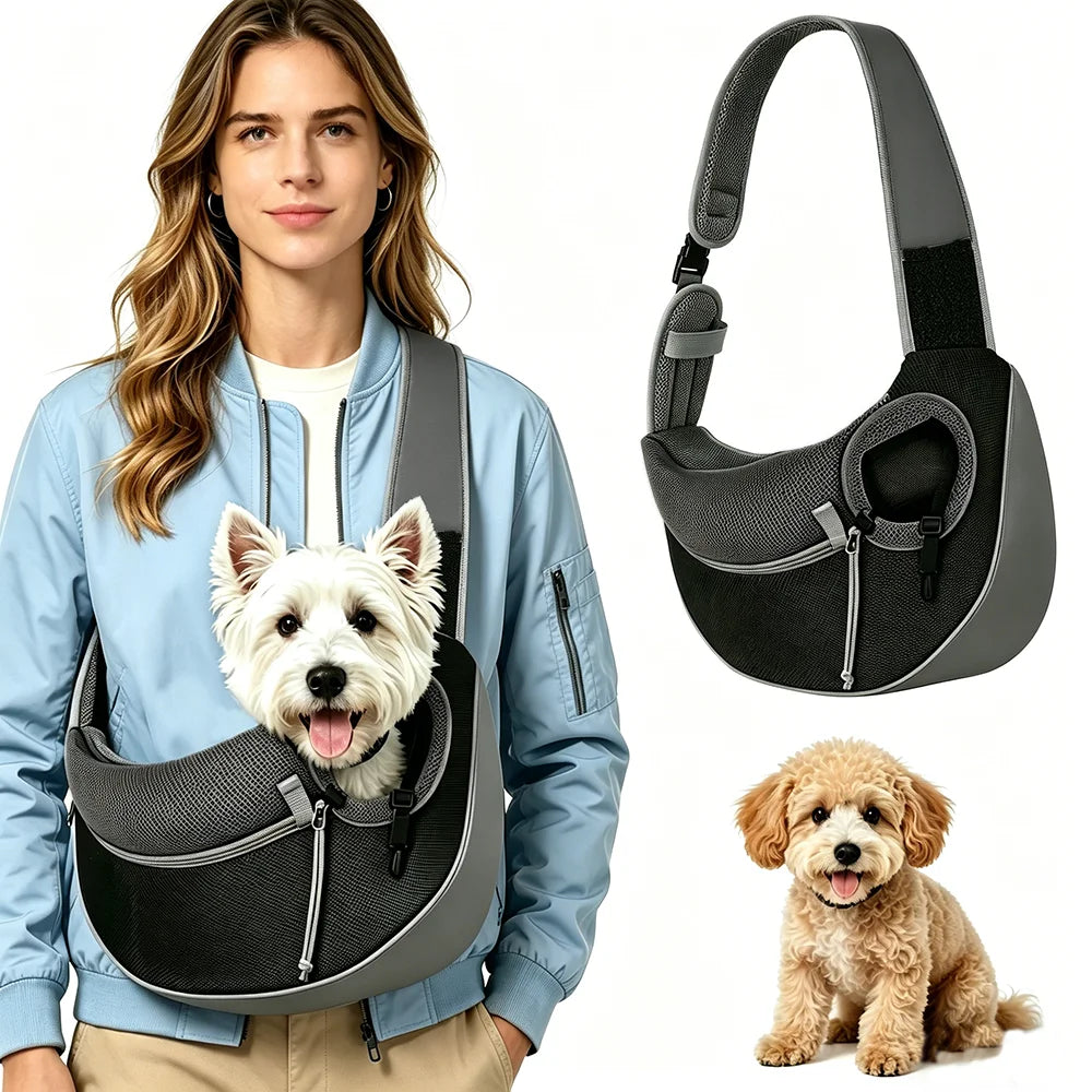 Breathable Pet Sling Carrier for Small Dogs and Cats