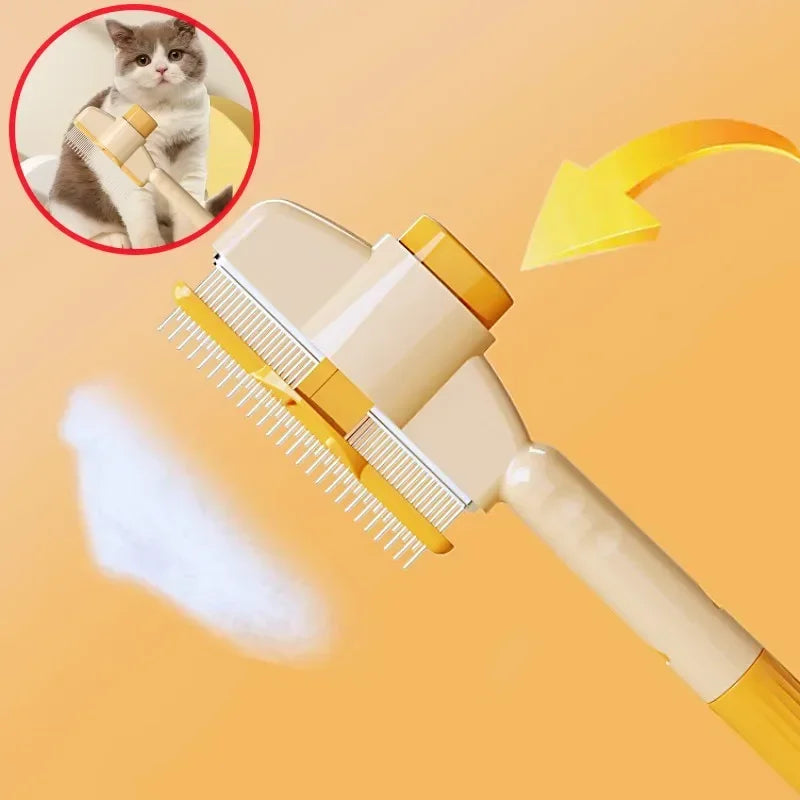 Stainless Steel Dog Grooming Comb Self Cleaning Massage Brush