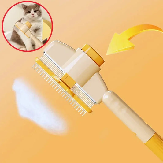 Stainless Steel Dog Grooming Comb Self Cleaning Massage Brush