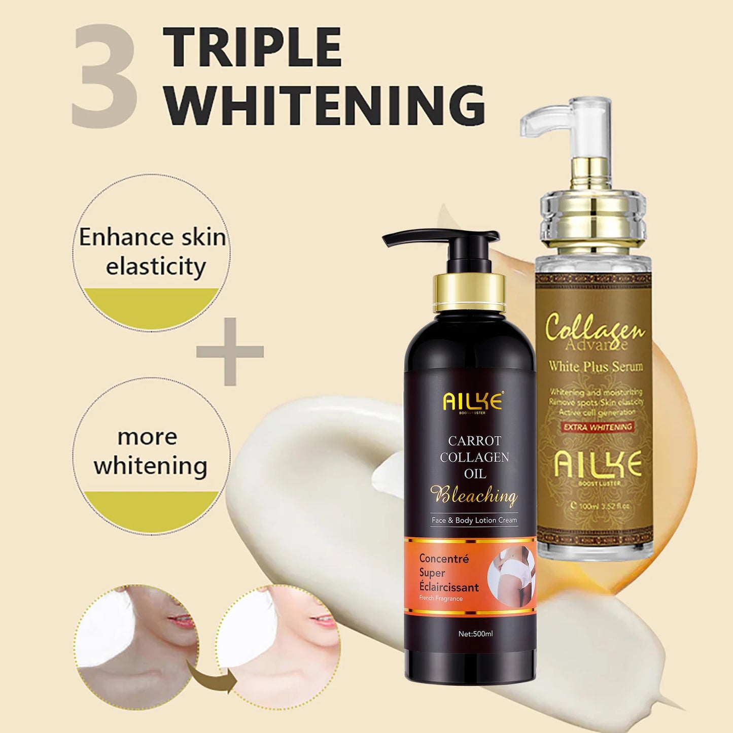 KYLIEFIT Collagen Whitening Cream Brightening Facial And Body Moisturizer
