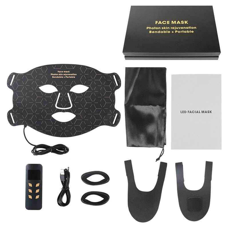 UBilli 4 Modes Portable Led Face Mask Red Light Therapy
