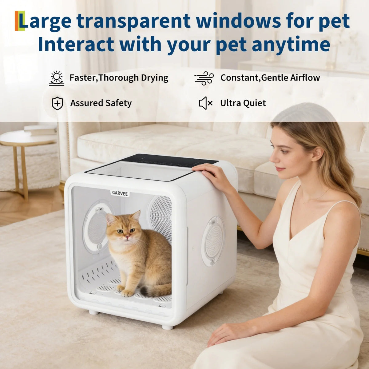 HiMISS Automatic Pet Dryer Box With Quiet Smart Temperature Control