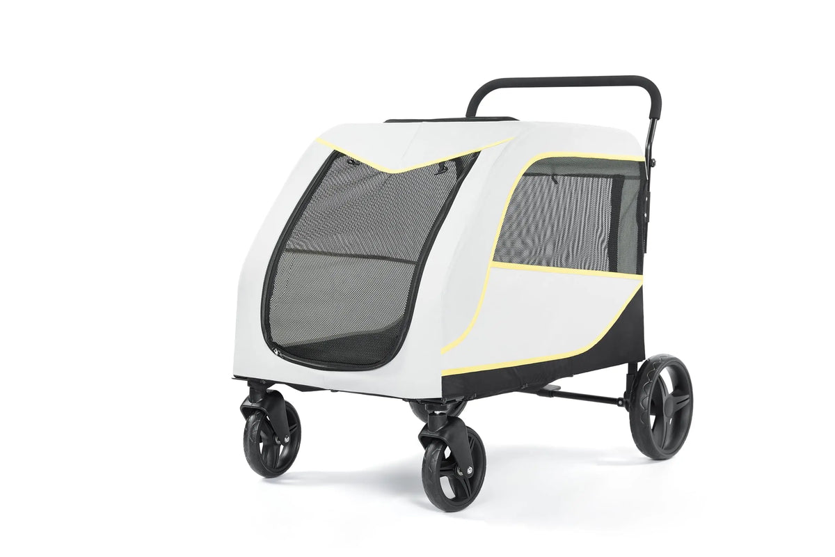 Foldable Dog Stroller With Breathable Mesh Outdoor Pet Carrier