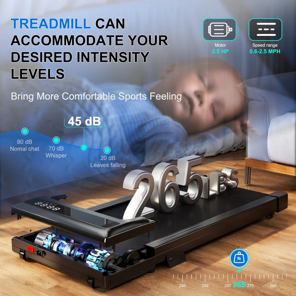 Superun Foldable Treadmill With Six Percent Incline And 3.8 MPH