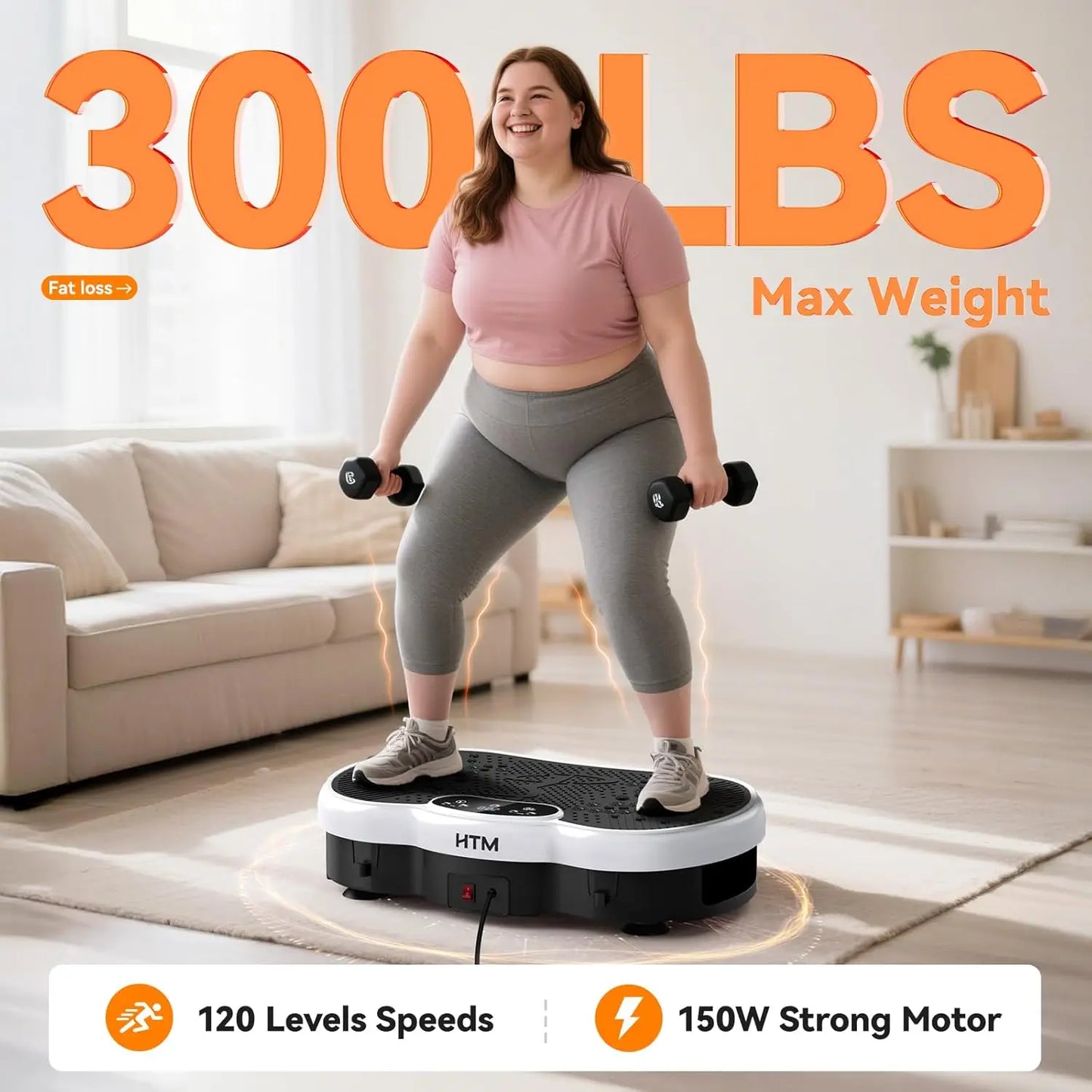 HTM Whole Body Vibration Plate Fitness Massage Calorie Counter
