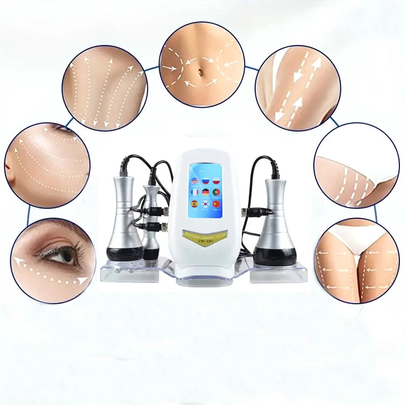 Moonic Beauty 40K 3In1 Cavitation Body Slimming Machine Facial Massager
