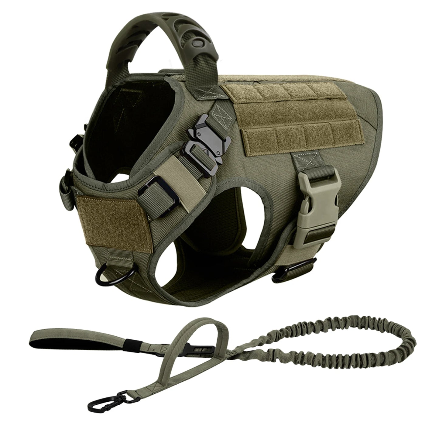 Tactical Dog Harness And Leash Set For Large Outdoor Dogs
