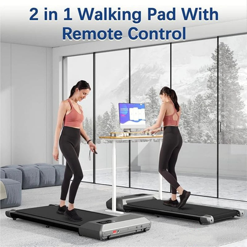 Superun 300lb Capacity 2.5HP Home Treadmill 2in1 Walking Running