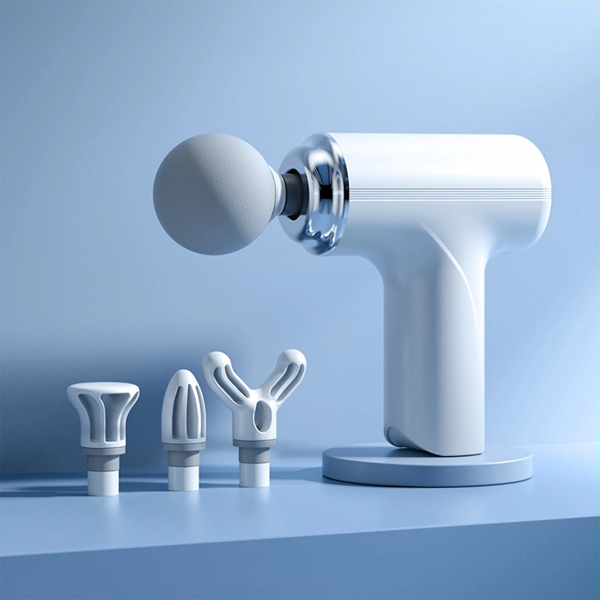 Portable Electric Massage Gun With Four Heads For Deep Tissue Relief