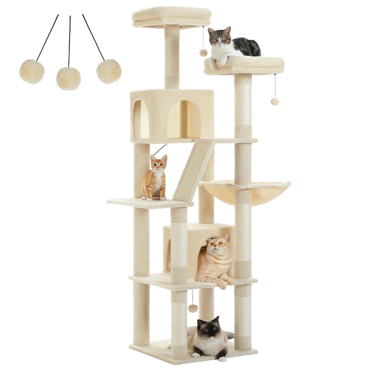 PAWZ Road Multi-Level Cat Tower With Scratching Posts And Perches