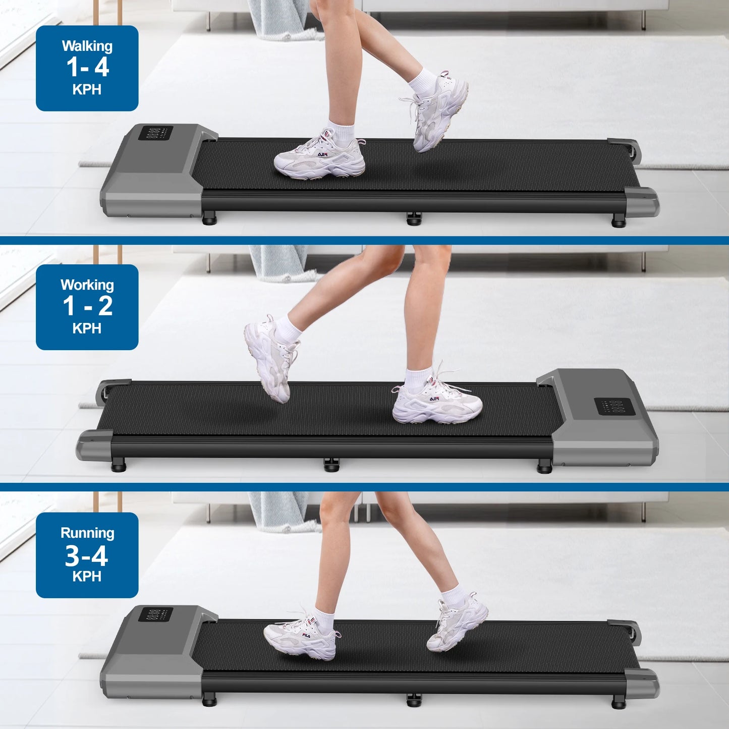 2 In 1 Walking Pad Treadmill For HomeOfficeUnderDesk UltraQuiet