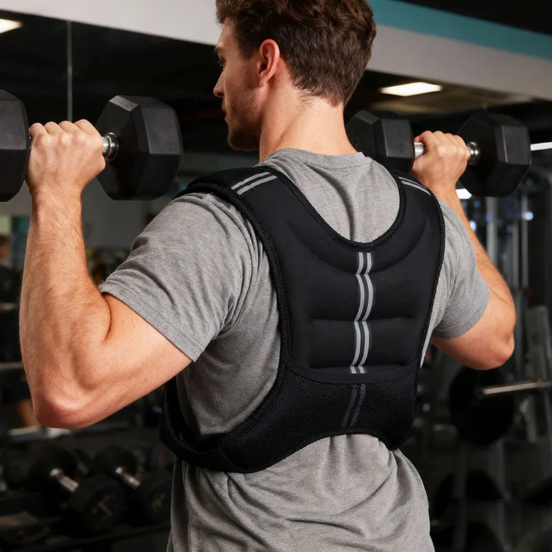 12lb Reflective Stripe Weight Vest for Cardio and Strength
