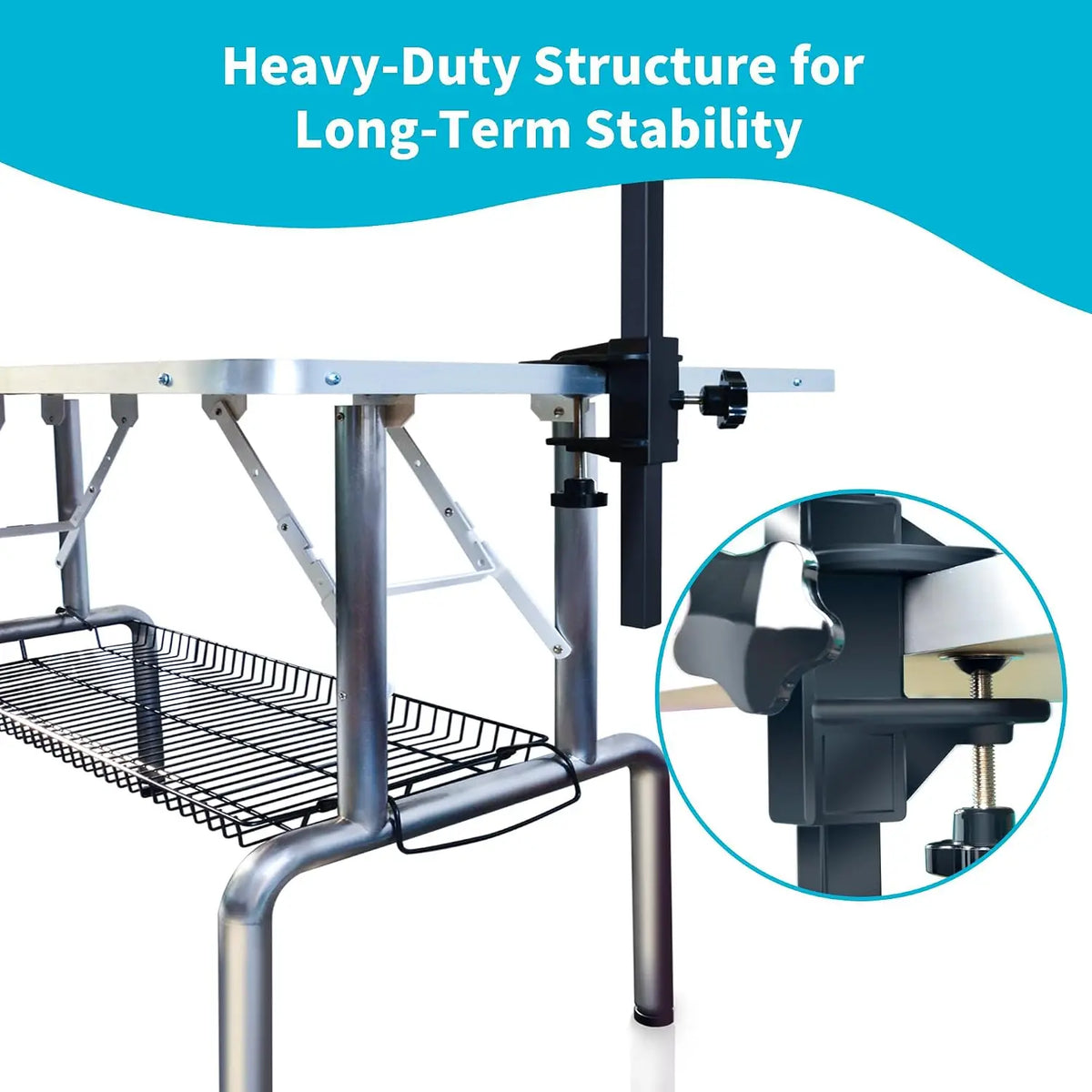 Professional Dog Grooming Table With Adjustable Arm And Dual Loops