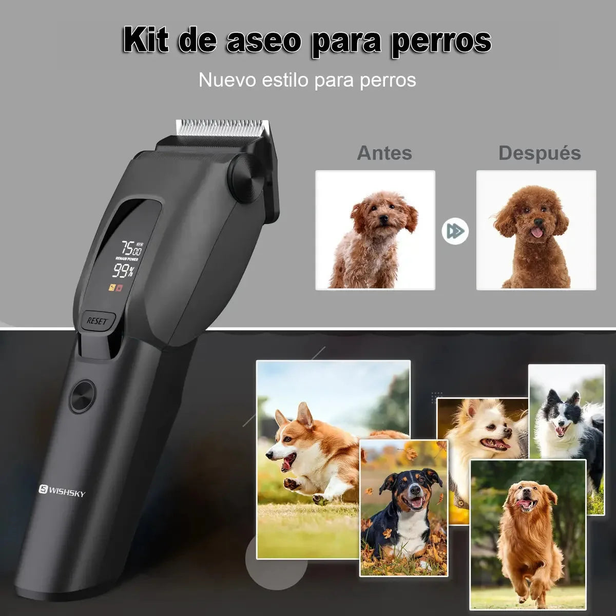 Dog Cat Grooming Clippers Professional Hair Trimmer For Pets