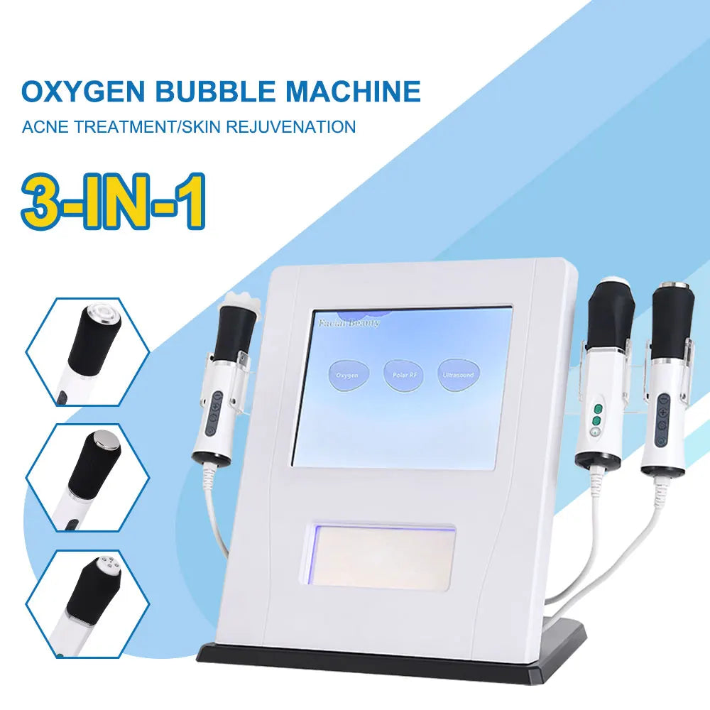 3 in 1 Oxygen Therapy Facial Machine Whitening Co2 Bubble Facial Machine Oxygen Jet Facial Machine