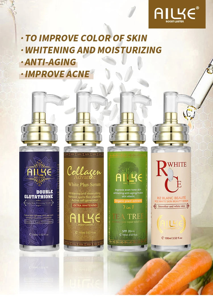 AILKE Skin Glowing Serum For Even Tone With Glutathione