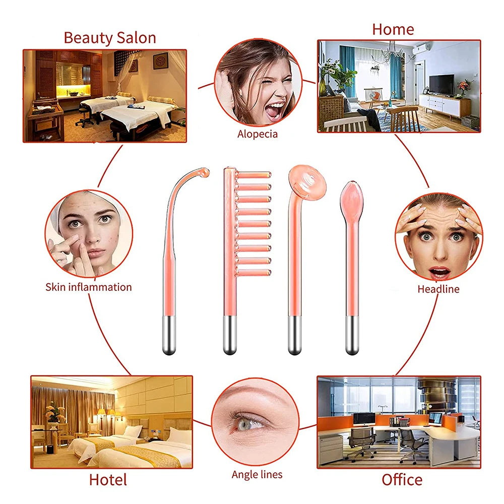 AOKO 4 In 1 High Frequency Facial Wand For Rejuvenation